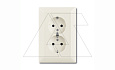 Basic 55 - Розетка 2x2P+E нем. стд. (шале-белый) от интернет-магазина amperkin.by