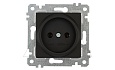 Rita - Розетка 2P, черный мат от интернет-магазина amperkin.by