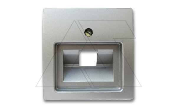 Basic 55 - Лицевая панель для одинарной информационной розетки (алюминий)