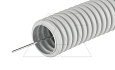 Труба ПВХ гибкая гофр. д.16мм, лёгкая с протяжкой, 100м, цвет серый от интернет-магазина amperkin.by