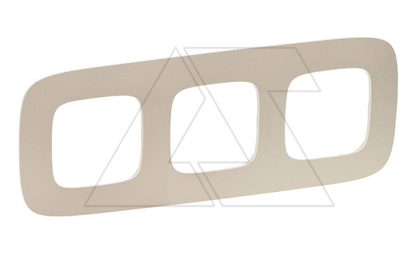 Valena Allure - Рамка 3 поста верт/гориз, тиснение бежевое Valena Allure - Рамка 3 поста верт/гориз, тиснение бежевое