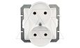 OPAL - Розетка 2x2P в стандартную рамку, белый от интернет-магазина amperkin.by