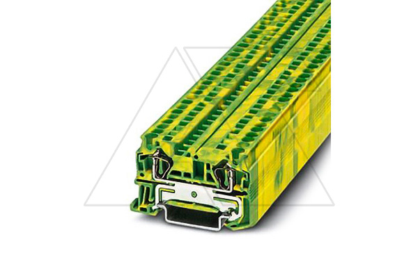 Клемма защитного проводника ST 4-PE /6,2mm, пружинная, 2 присоед., 4(max 6)mm2, желто-зеленая Клемма защитного проводника ST 4-PE /6,2mm, пружинная, 2 присоед., 4(max 6)mm2, желто-зеленая