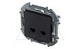 Inspiria - Розетка 2хRJ-45 UTP CAT6 (антрацит) от интернет-магазина amperkin.by