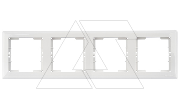 Daria - Рамка 4 поста, к механизмам серии 21, горизонтальный монтаж, белый