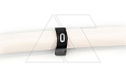 Маркер кольцевой RMS-03 59740-0, D кабеля 4-10mm, 4-16mm2, символ "0", PVC, черный (упак. 500шт.) от интернет-магазина amperkin.by