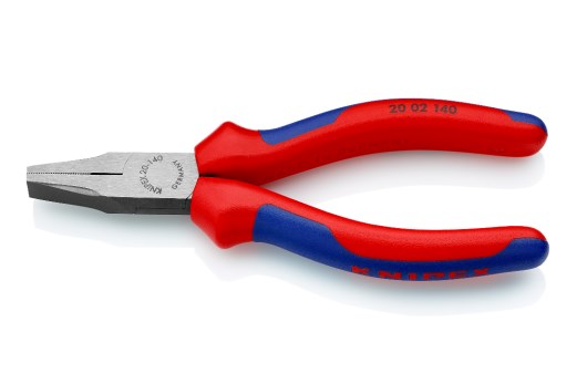 Плоскогубцы тупоносые, рифлённые губки 28, L-140 мм, хром., 2-комп. рукоятки (KNIPEX)