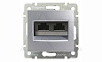 Valena - Розетка 2хRJ-45 UTP CAT6 монтаж на винтах, алюминий от интернет-магазина amperkin.by