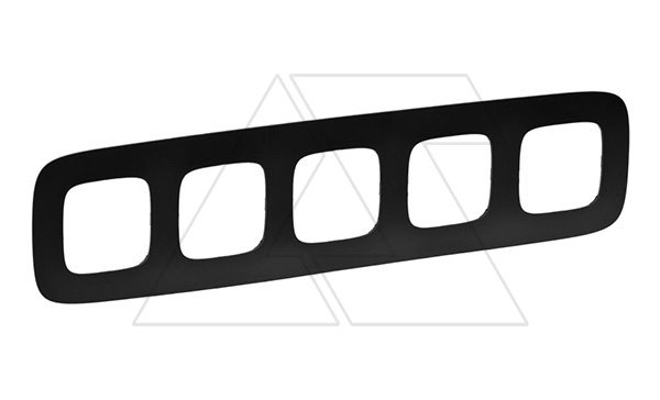 Valena Allure - Рамка 5 постов верт/гориз, матовый черный