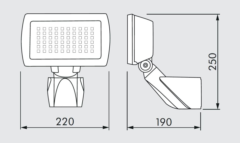 Прожектор светодиодный FL2N-LED черный