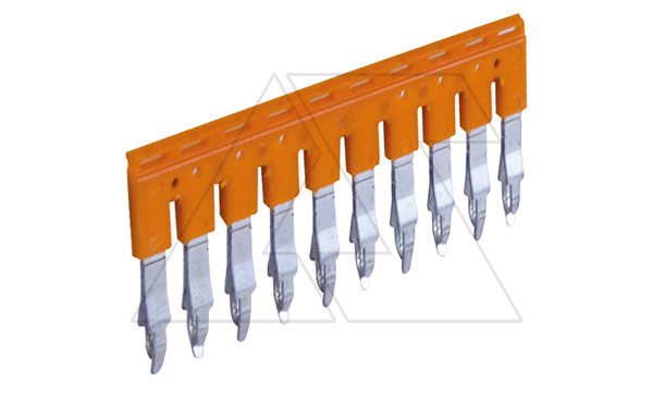 Перемычка JX4/10 на 10 полюсов, для клемм CY,CX,CP 6mm, 32A, оранжевая