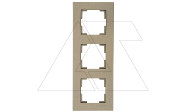 Rita - Рамка 3 поста, вертикальный монтаж, антрацит