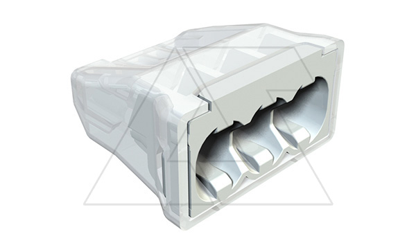 Клемма 61 325 LGR 3-контактная, до 2,5мм², 24A, 450V, серый, полиамид Клемма 61 325 LGR 3-контактная, до 2,5мм², 24A, 450V, серый, полиамид