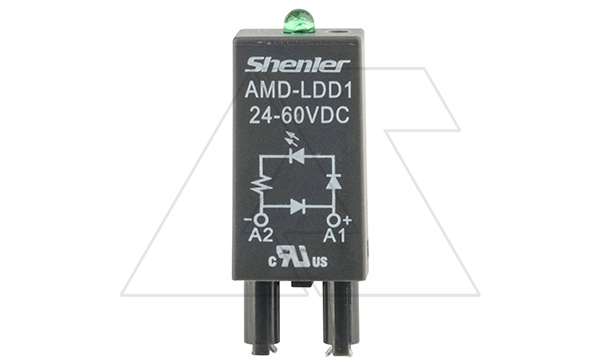 Модуль AMD-LDD1, зеленый LED+диод, 24_60VDC, поляризация +А1/-А2, черный, для SRU, SKF14, SKC, SKB, STB, SRC*-E, SRB, GZT, GZM, GZS, GZMB, ES32 Модуль AMD-LDD1, зеленый LED+диод, 24_60VDC, поляризация +А1/-А2, черный, для SRU, SKF14, SKC, SKB, STB, SRC*-E, SRB, GZT, GZM, GZS, GZMB, ES32