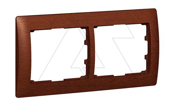 Galea Life - Рамка на 2 поста горизонтальная, Mahogany