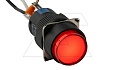 Кнопка плоская LA115-C, возврат, красная, круглая, подсветка 24VAC/DC, 1CO, 16mm, IP40 от интернет-магазина amperkin.by