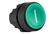 Головка кнопки CP, зеленая, без фиксации, плоская, марк. I, 22mm, IP65