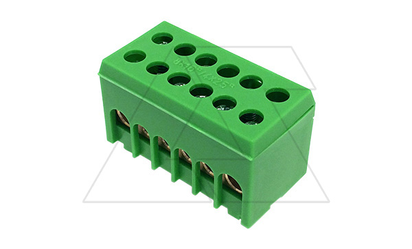 Клеммник Morek для заземления PE6H-2 2P 2x2,5_16 + 4x4_25mm² Cu, 63A, 500V, зеленый, IP20 Клеммник Morek для заземления PE6H-2 2P 2x2,5_16 + 4x4_25mm² Cu, 63A, 500V, зеленый, IP20