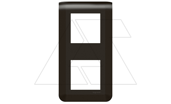 Mosaic - Рамка 2х2М, вертикальная, матовый черный (суппорт 80252 или 2х80251)