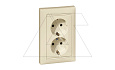Valena - Розетка 2x2P+E нем. станд. со шторками, сл.кость (инд. упаковка) от интернет-магазина amperkin.by