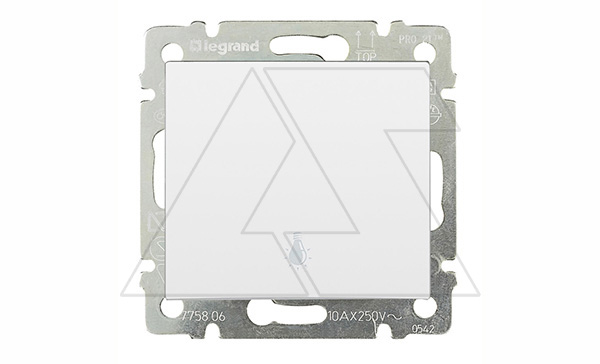 Valena - Кнопка с пиктограммой лампы, белый