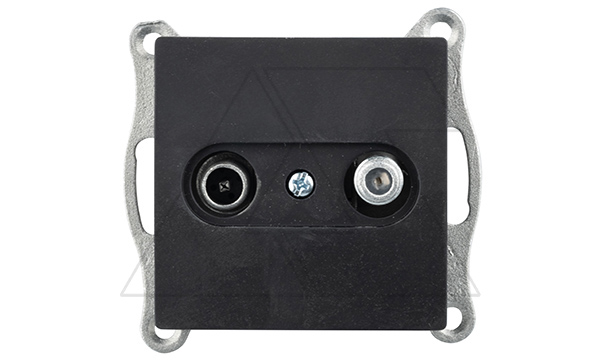 21 - Розетка TV-SAT, оконечная, черный мат 21 - Розетка TV-SAT, оконечная, черный мат