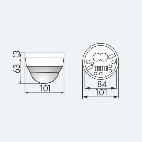 Датчик присутствия B.E.G. PD4-M-1C-C-SM