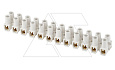 Клеммник T85 разрезаемый, 12шт, 32A 4mm², 450VAC, GWT850, полипропилен, белый, CONNECTO от интернет-магазина amperkin.by