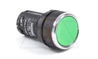 Кнопка MB, зеленая, без фиксации, плоская, 2NO, 3A 230V AC15, 22mm, IP50