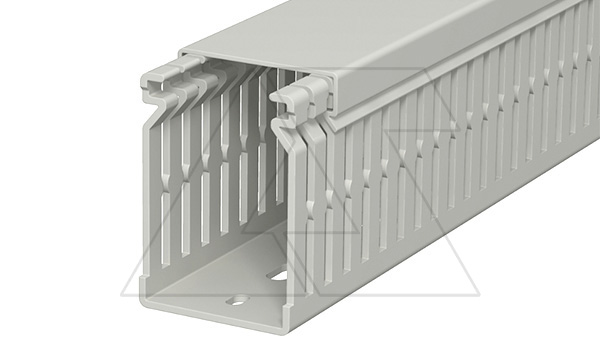 Перфокороб LK4 N 60040, органайзер для шкафов, 60 x 40 мм (глубина х ширина крышки), L=2000мм, RAL 7030 серый