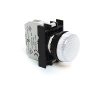 B-X-Ba9S-W-IP50 Сигнальная арматура белая пластиковая с блок контактом подсветки B3 без светодиода