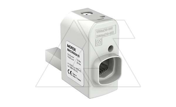 Коннектор SR95ML 1xAl/Cu, 16_95mm², 230/180A Al/Cu, 690V, левосторонний, измерительный Коннектор SR95ML 1xAl/Cu, 16_95mm², 230/180A Al/Cu, 690V, левосторонний, измерительный