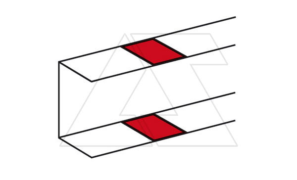 DLP - Накладка на стык профиля кабель-канала, на защелках 35x80/50х80