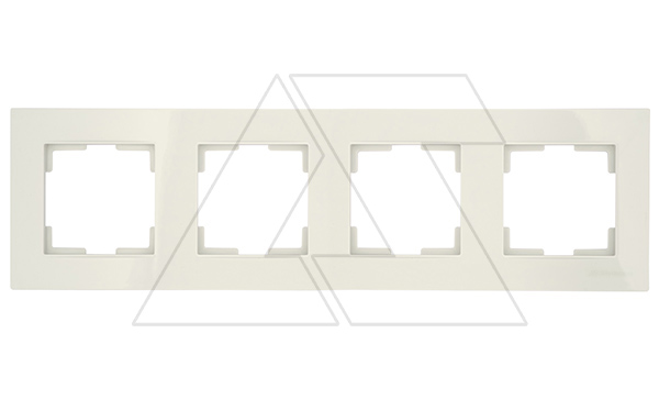 Rita - Рамка 4 поста, горизонтальный монтаж, серый