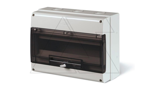 Щит модульный навесной M250, 16M, дымчатая дверь, 328x250x140mm, IK07, IP66, серия DOMINO