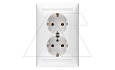 Valena - Розетка 2х2P+E, нем. стд., без защ. шторок, монолит, белая от интернет-магазина amperkin.by