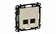 Valena Life - Розетка 2хRJ-45 UTP CAT5E, слоновая кость (инд. упаковка) от интернет-магазина amperkin.by