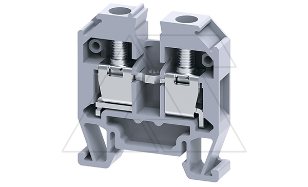 Мини-клемма проходная CMT4 /6x27mm, DIN15, винтовая, 2 присоед., 4(max 6)mm2, 32A, 500V, серая Мини-клемма проходная CMT4 /6x27mm, DIN15, винтовая, 2 присоед., 4(max 6)mm2, 32A, 500V, серая