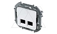 Inspiria - Розетка 2хRJ-45 UTP CAT6 (белый) от интернет-магазина amperkin.by