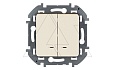 Inspiria - Выключатель двухклавишный с подсветкой (сл.кость) от интернет-магазина amperkin.by