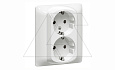 Galea Life - Розетка 2х2P+E нем.стд. со шторками в сборе, White от интернет-магазина amperkin.by