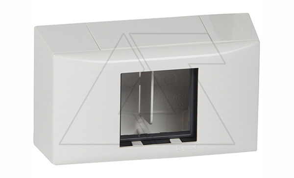 Mosaic - Накладная коробка с рамкой 2М, белая, вертик. и гориз. монтаж с 031701/7