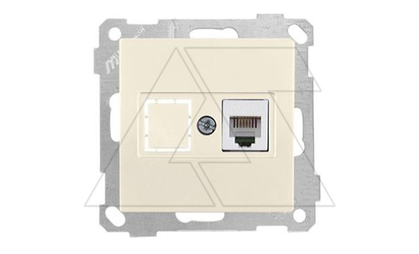 21 - Розетка телефонная 1хRJ-12, сл.кость 21 - Розетка телефонная 1хRJ-12, сл.кость