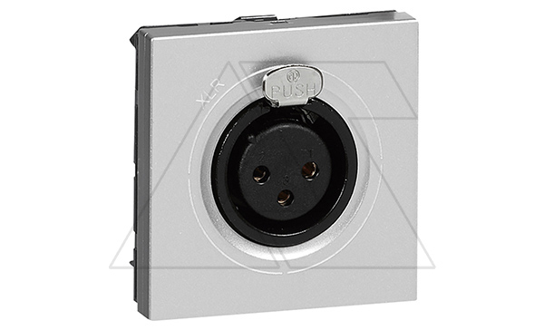 Mosaic - Аудиорозетка с разъемом XLR 3-контактная, 2М, винт.зажим, алюминий