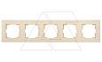 Rita - Рамка 5 постов, горизонтальный монтаж, сл.кость от интернет-магазина amperkin.by