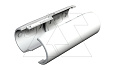 Муфта 2953 M M20 LGR соединительная, трубы Quick-Pipe разъемная, IP44, наружн. Ø25,5мм, серый, ПВХ