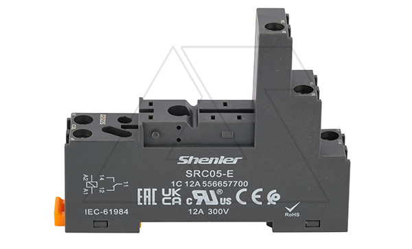 Цоколь SRC05-E, 12A(300V), винтовой зажим, черный, на рейку DIN35/панель, для реле шаг 3,5mm R2G1CO, RM87N,  41.31, RT1 Цоколь SRC05-E, 12A(300V), винтовой зажим, черный, на рейку DIN35/панель, для реле шаг 3,5mm R2G1CO, RM87N,  41.31, RT1