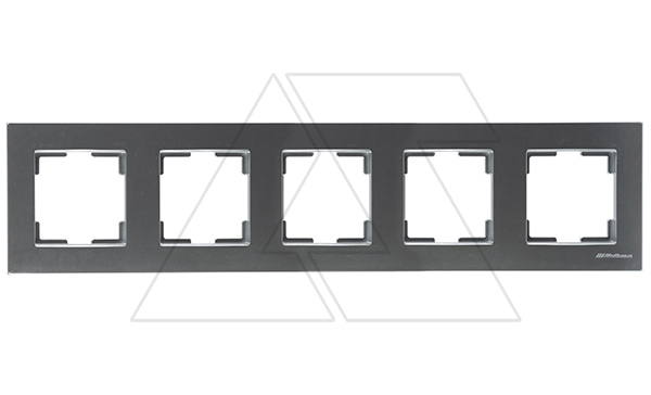 Rita - Рамка 5 постов, горизонтальный монтаж, нерж. сталь