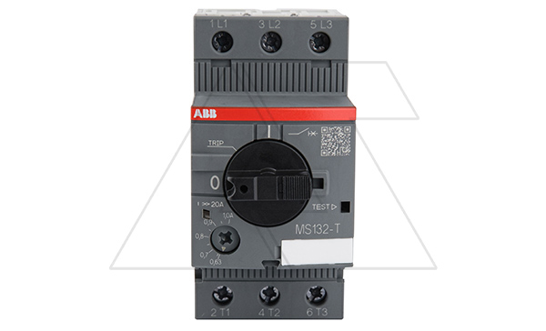 Авт. выключатель MS132-1.0T защиты трансформатора, It=0.63...1A Ie=20A Icu=100kA CLASS-10 обрыв L
