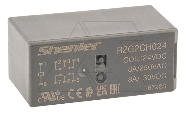 Реле R2G2CH024, 2CO, 8A(250VAC/30VDC), 24VDC,  растр. 5mm Реле R2G2CH024, 2CO, 8A(250VAC/30VDC), 24VDC,  растр. 5mm